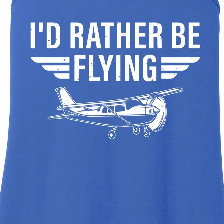 Id Rather Be Flying Gift Ladies Essential Tank