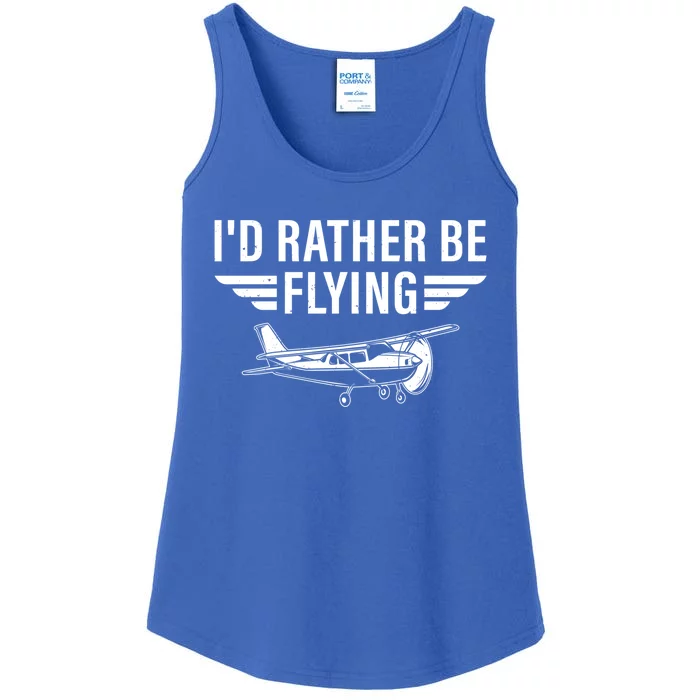 Id Rather Be Flying Gift Ladies Essential Tank