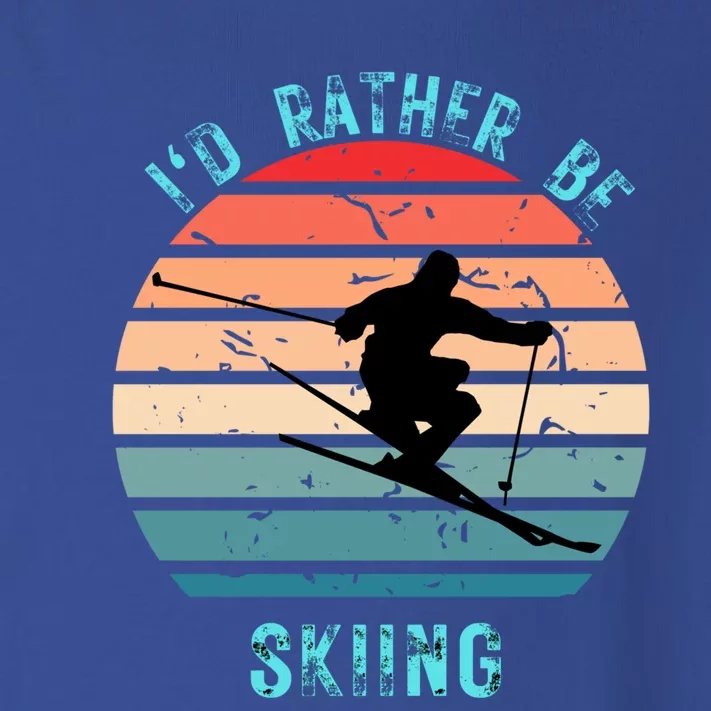 Id Rather Be Skiing Sunset Skiing Skiers Or Gift Toddler Long Sleeve Shirt