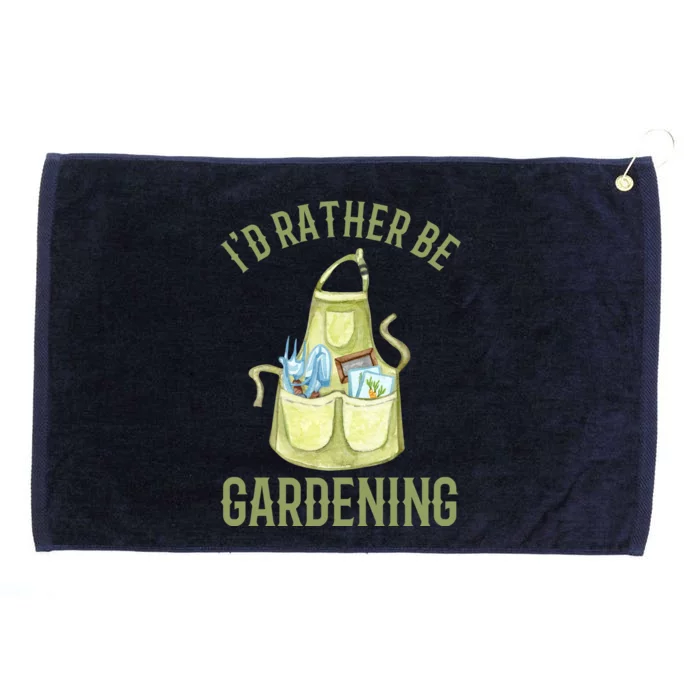 Id Rather Be Gardening Plant Lover Grommeted Golf Towel