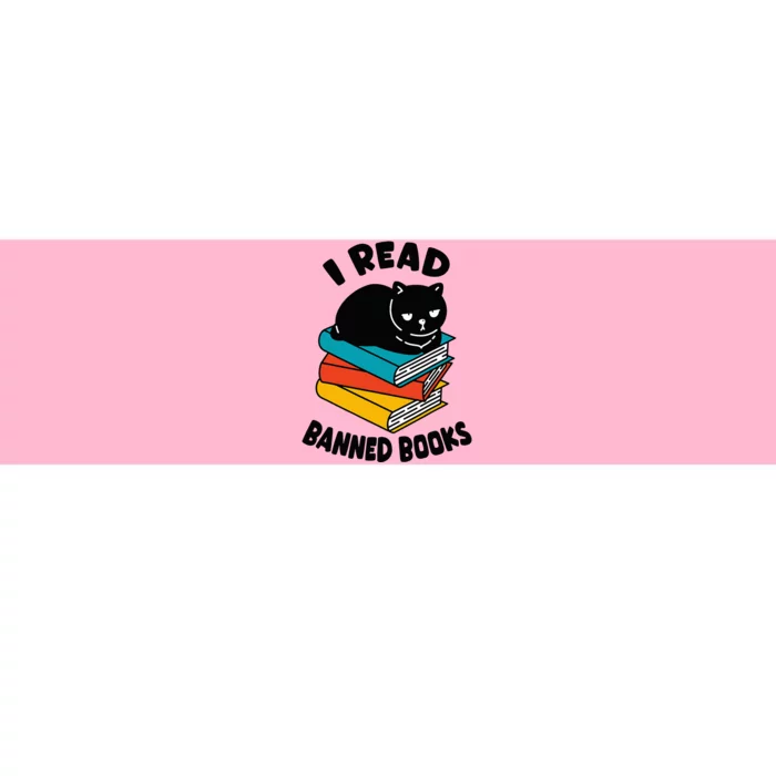 I Read Banned Books Black Cat Reader Bookworm Bumper Sticker