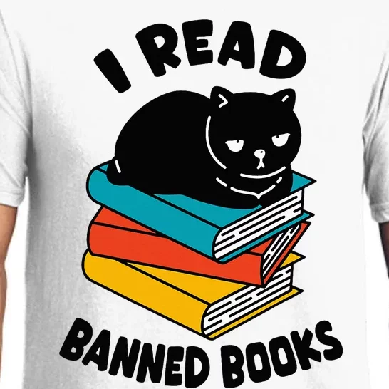 I Read Banned Books Black Cat Reader Bookworm Pajama Set