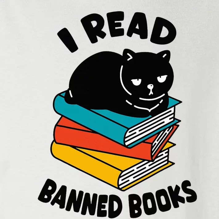 I Read Banned Books Black Cat Reader Bookworm Toddler Long Sleeve Shirt