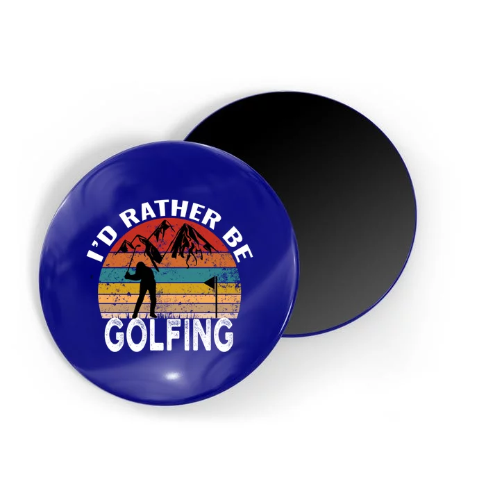 Id Rather Be Golfing Funny Golf Lover Vintage Gift Magnet