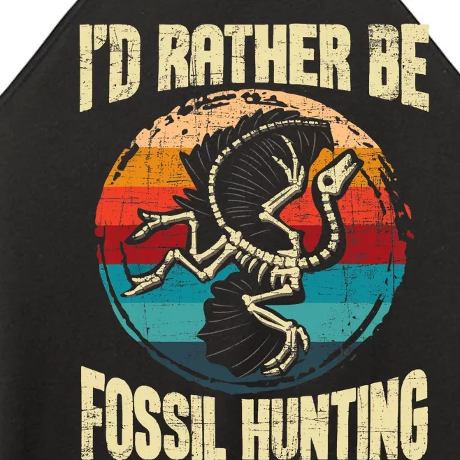 I'd Rather Be Fossil Hunting Paleontologist Paleontology Women’s Perfect Tri Rocker Tank