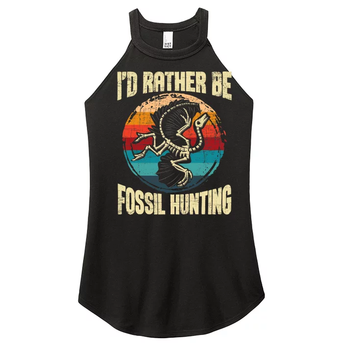 I'd Rather Be Fossil Hunting Paleontologist Paleontology Women’s Perfect Tri Rocker Tank