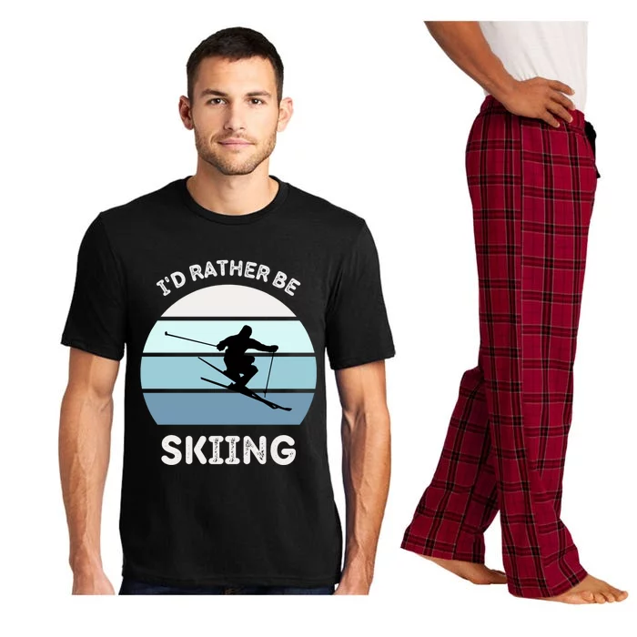 Id Rather Be Skiing Downhill Skiing Family Winter Vacation Gift Pajama Set