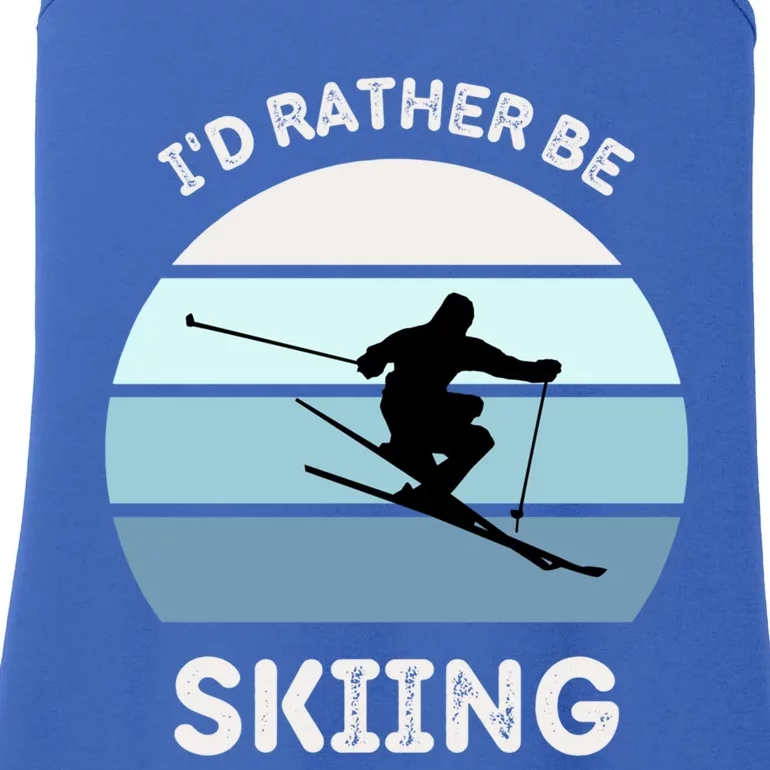 Id Rather Be Skiing Downhill Skiing Family Winter Vacation Gift Ladies Essential Tank