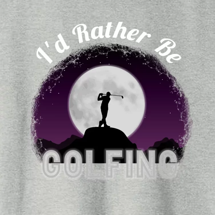 Id Rather Be Golfing Funny Xmas Funny Golf Gift For Golfers Gift Women's Crop Top Tee