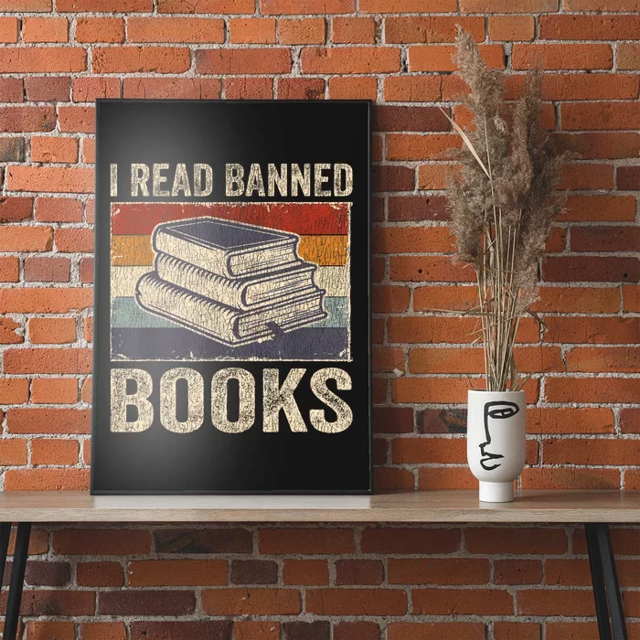 I Read Banned Books Week Librarian Freedom Reader Nerd Poster