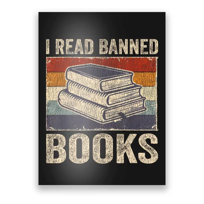 I Read Banned Books Week Librarian Freedom Reader Nerd Poster