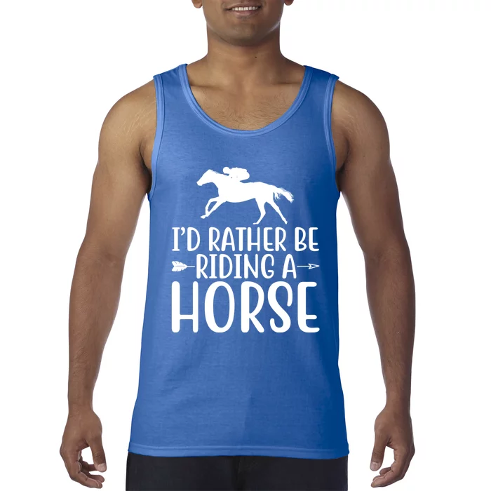 Id Rather Be Riding A Horse Dressage Horseback Archery Gift Tank Top