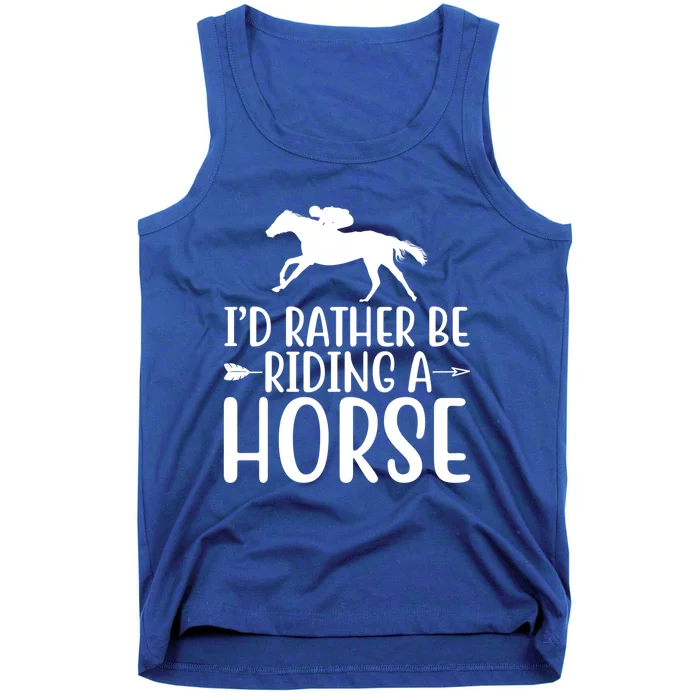 Id Rather Be Riding A Horse Dressage Horseback Archery Gift Tank Top