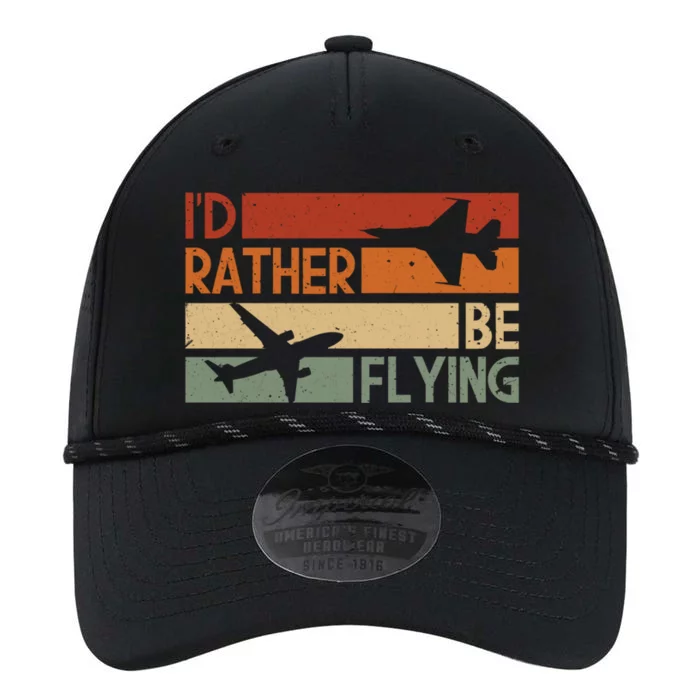 Id Rather Be Flying Retro Color Version Great Gift Performance The Dyno Cap