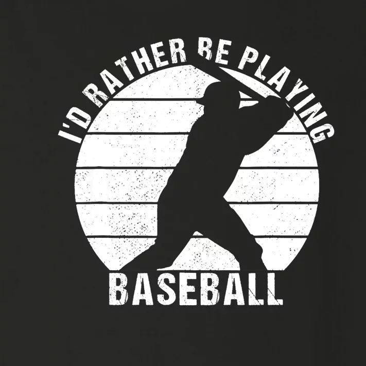 I'd Rather Be Playing Baseball Tee Baseball Player, Coach Toddler Long Sleeve Shirt