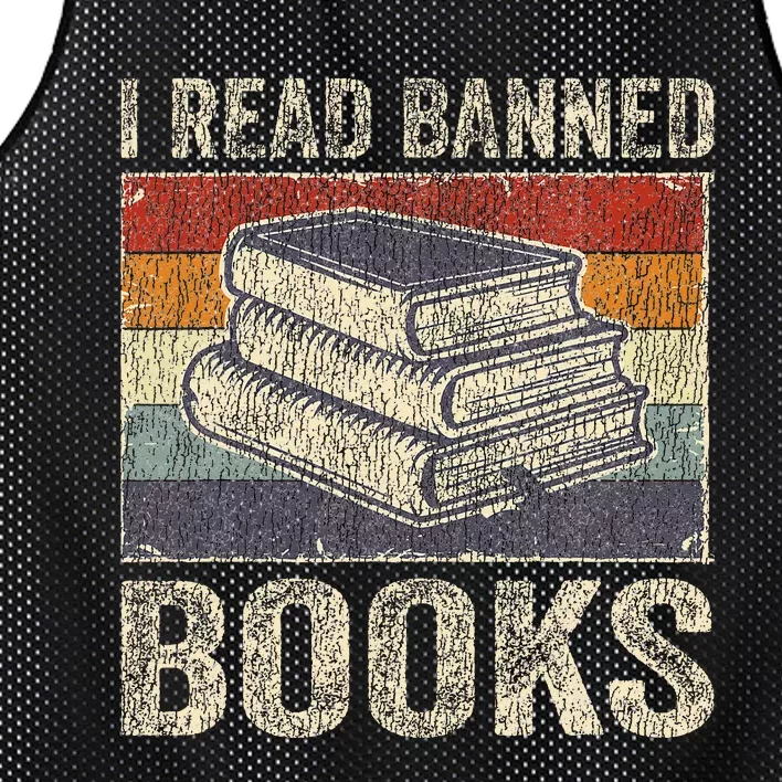 I Read Banned Books Week Librarian Freedom Reader Nerd Mesh Reversible Basketball Jersey Tank