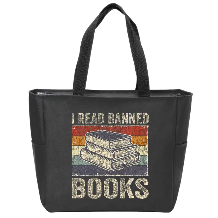 I Read Banned Books Week Librarian Freedom Reader Nerd Zip Tote Bag