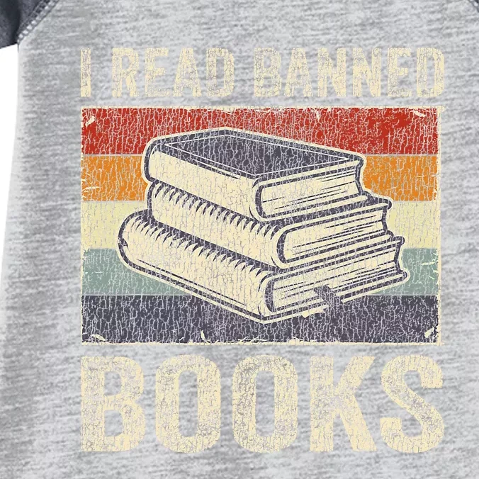 I Read Banned Books Week Librarian Freedom Reader Nerd Infant Baby Jersey Bodysuit