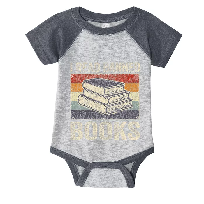 I Read Banned Books Week Librarian Freedom Reader Nerd Infant Baby Jersey Bodysuit