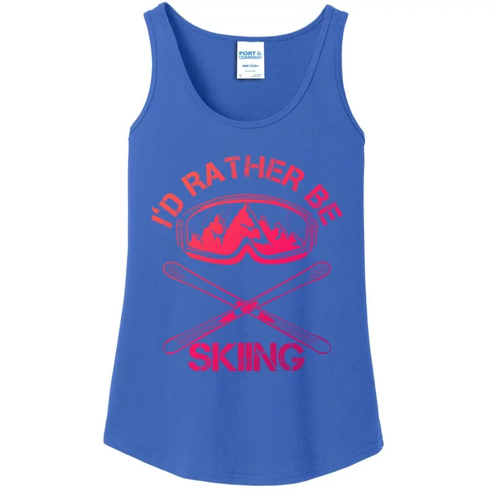 Id Rather Be Skiing Cool Gift Ladies Essential Tank