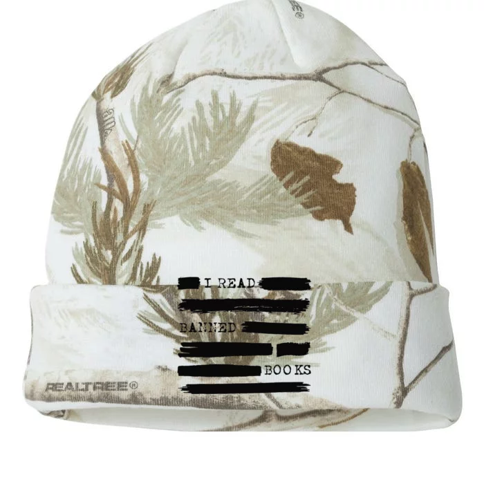 I Read Banned Books Banned Books Week Gift Librarian Teacher Kati - 12in Camo Beanie