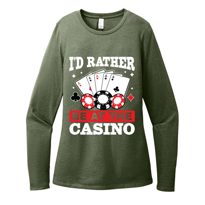 ID Rather Be At The Casino Womens CVC Long Sleeve Shirt