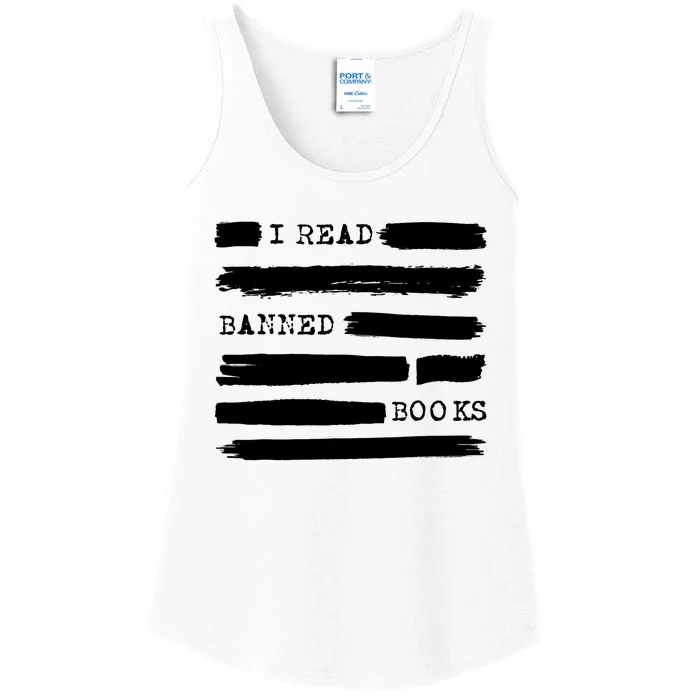 I Read Banned Books Banned Books Week Gift Librarian Teacher Ladies Essential Tank