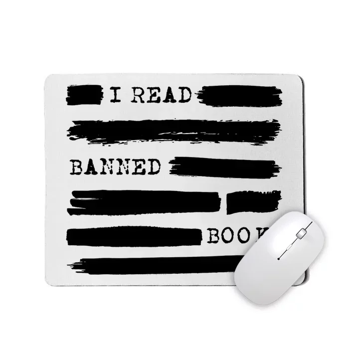 I Read Banned Books Banned Books Week Gift Librarian Teacher Mousepad