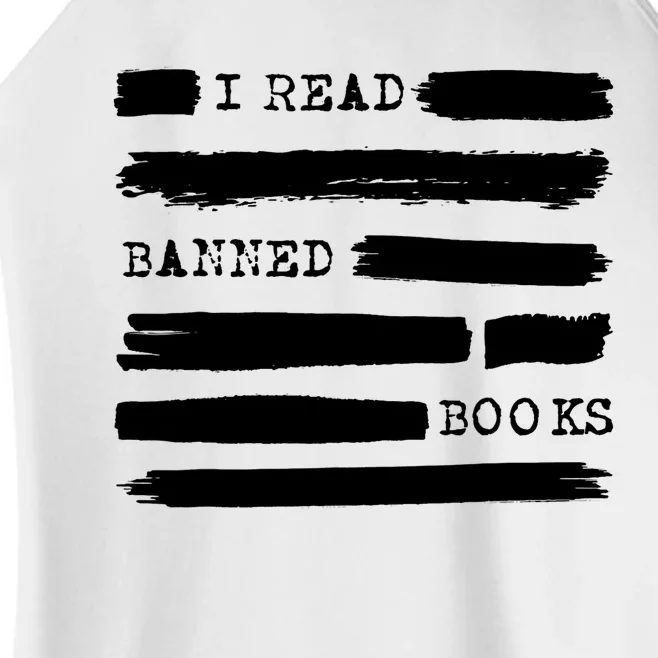 I Read Banned Books Banned Books Week Gift Librarian Teacher Women’s Perfect Tri Rocker Tank