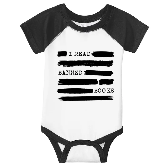 I Read Banned Books Banned Books Week Gift Librarian Teacher Infant Baby Jersey Bodysuit