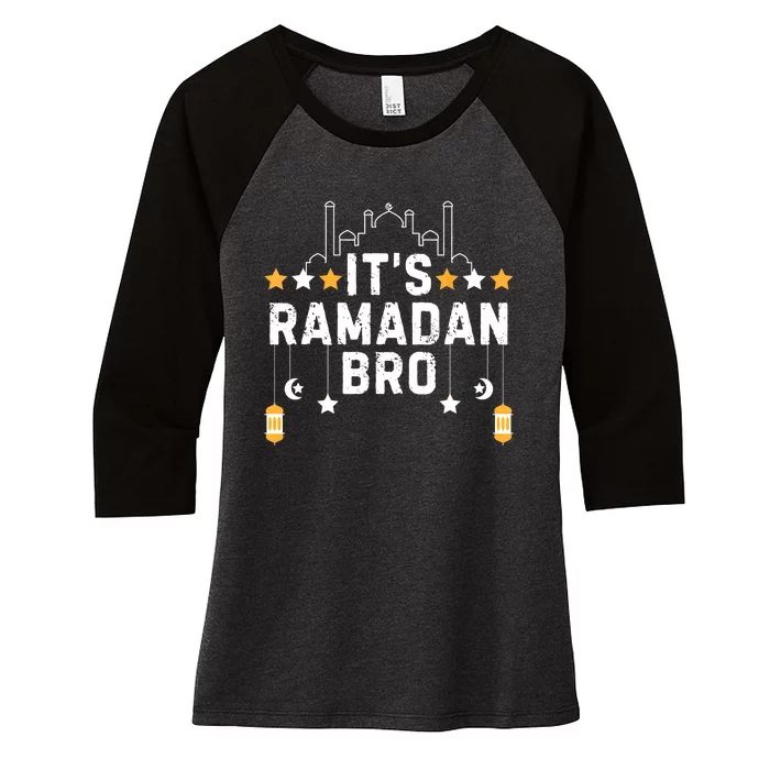 ItS Ramadan Bro Islamic Fasting Muslim Women's Tri-Blend 3/4-Sleeve Raglan Shirt