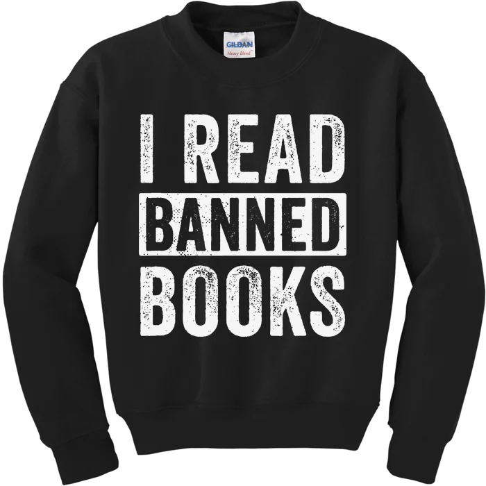 I Read Banned Books Design for  Reading Books Kids Sweatshirt