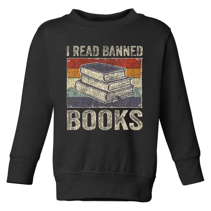 I Read Banned Books Week Librarian Freedom Reader Nerd Toddler Sweatshirt