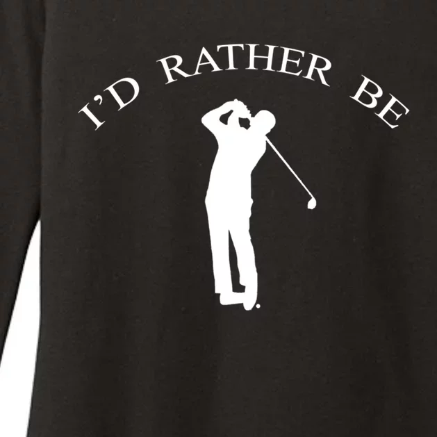 Id Rather Be Golfing Playing Golf Golfer Graphic Gift Womens CVC Long Sleeve Shirt