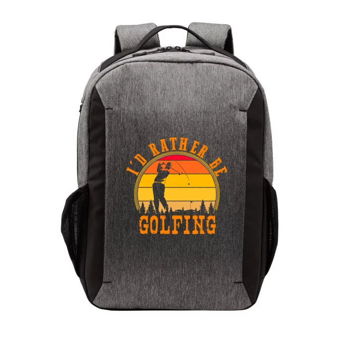 Id Rather Be Golfing Vintage Retro Style Golf Lovers Cute Gift Vector Backpack