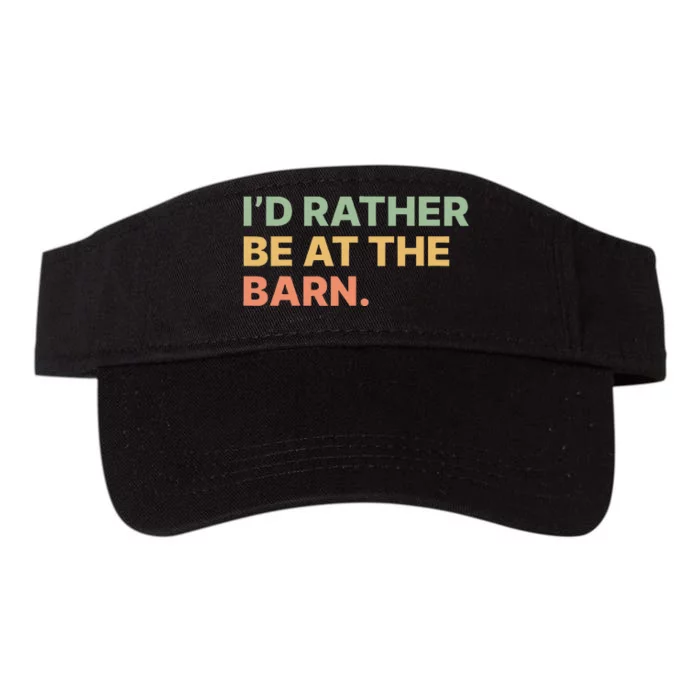 I'd Rather Be At The Barn Funny Horse Lover Valucap Bio-Washed Visor