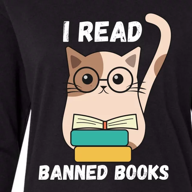 I Read Banned Books Womens Cotton Relaxed Long Sleeve T-Shirt