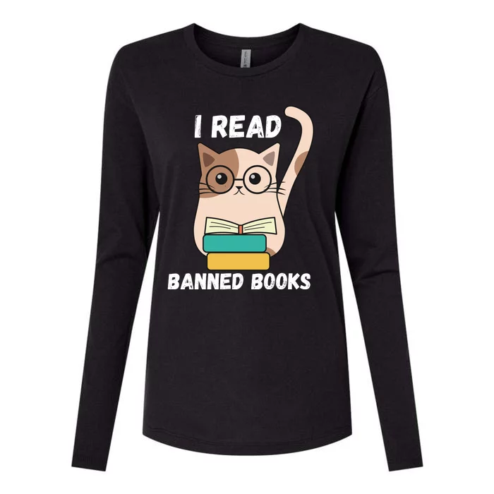 I Read Banned Books Womens Cotton Relaxed Long Sleeve T-Shirt