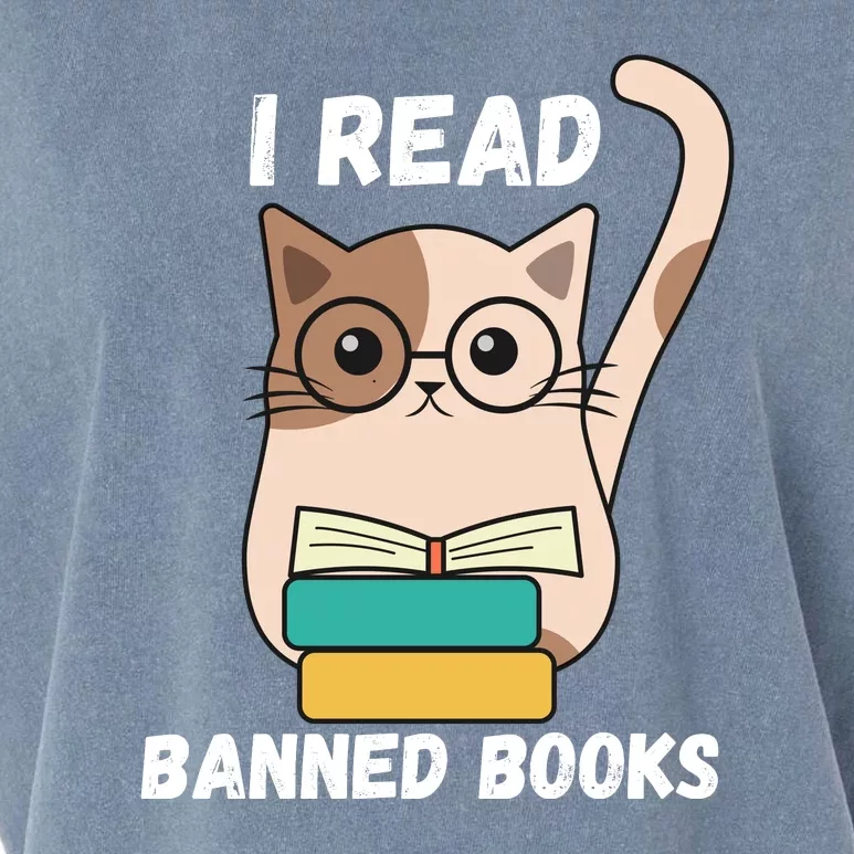 I Read Banned Books Garment-Dyed Women's Muscle Tee