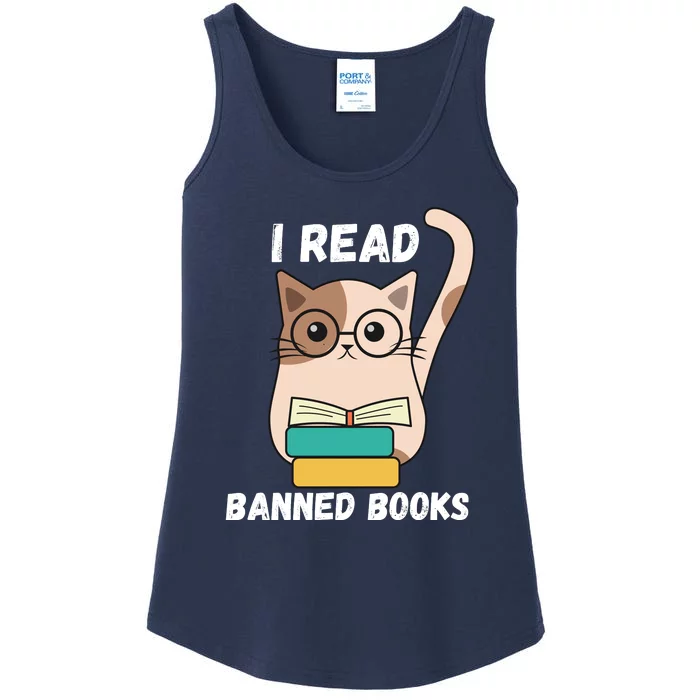 I Read Banned Books Ladies Essential Tank