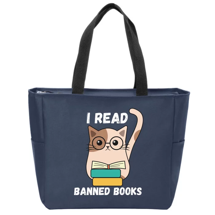 I Read Banned Books Zip Tote Bag