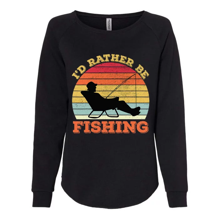 I'd Rather Be Fishing Womens California Wash Sweatshirt