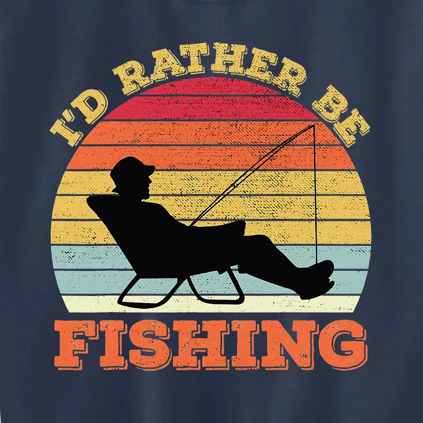 I'd Rather Be Fishing Kids Sweatshirt