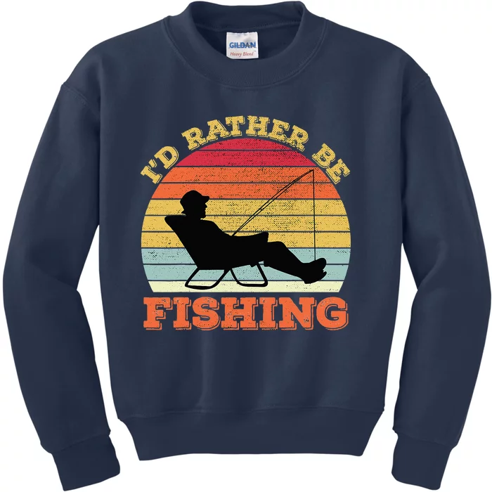 I'd Rather Be Fishing Kids Sweatshirt