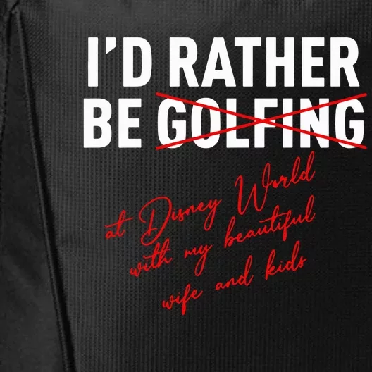 Id Rather Be Not Golfing City Backpack