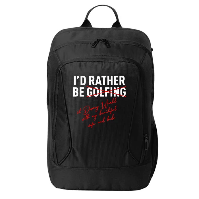 Id Rather Be Not Golfing City Backpack