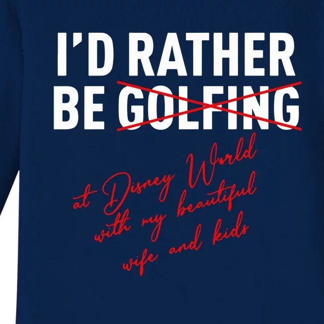 Id Rather Be Not Golfing Baby Long Sleeve Bodysuit