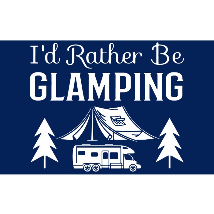 ID Rather Be Glamping Bumper Sticker