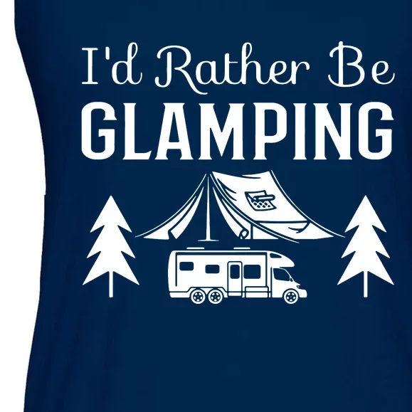 ID Rather Be Glamping Ladies Essential Flowy Tank