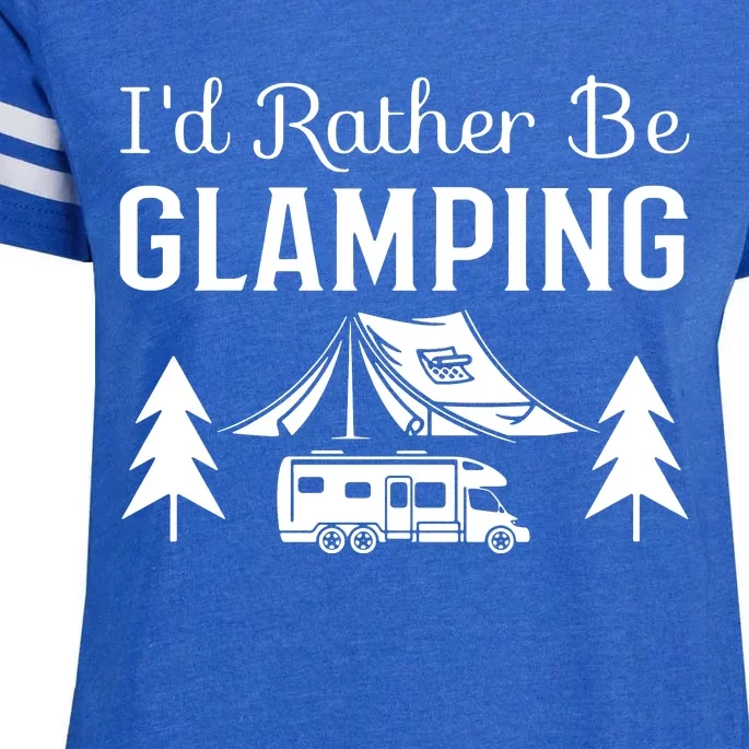 ID Rather Be Glamping Enza Ladies Jersey Football T-Shirt